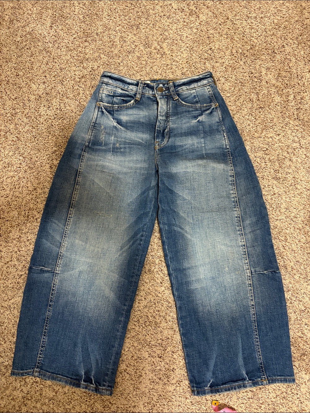 Pilcro Anthropologie High Rise Barrel Jean Crop 24P